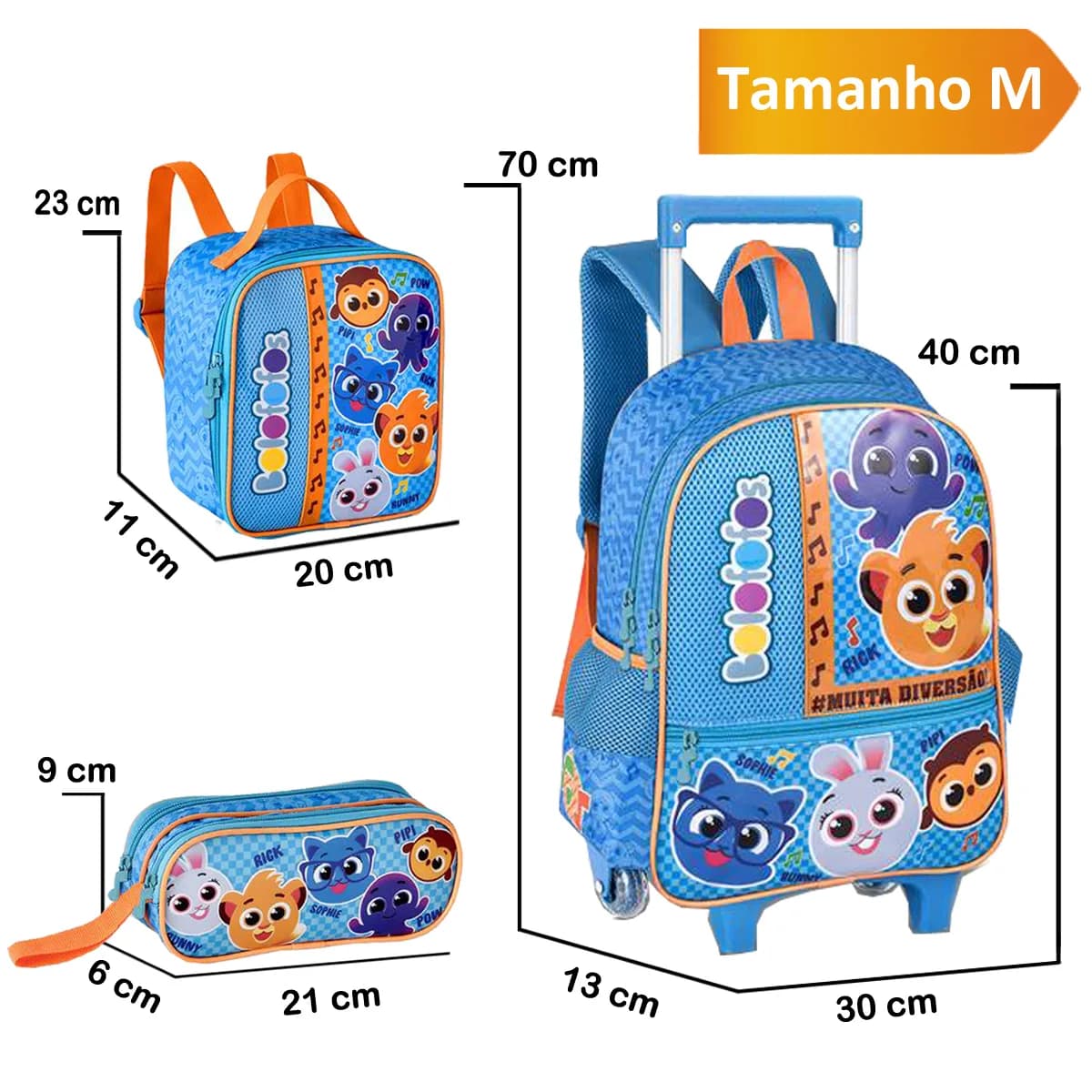 Kit Mochila Escolar Infantil Youtubers Bolofofos Lançamento
