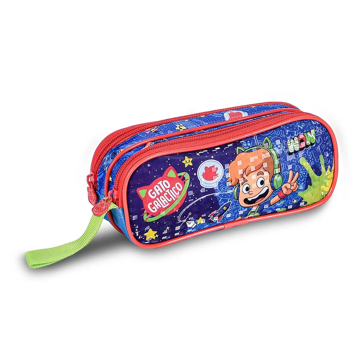 Kit Mochila Escolar Rodinha Infantil YouTuber Gato Galactico