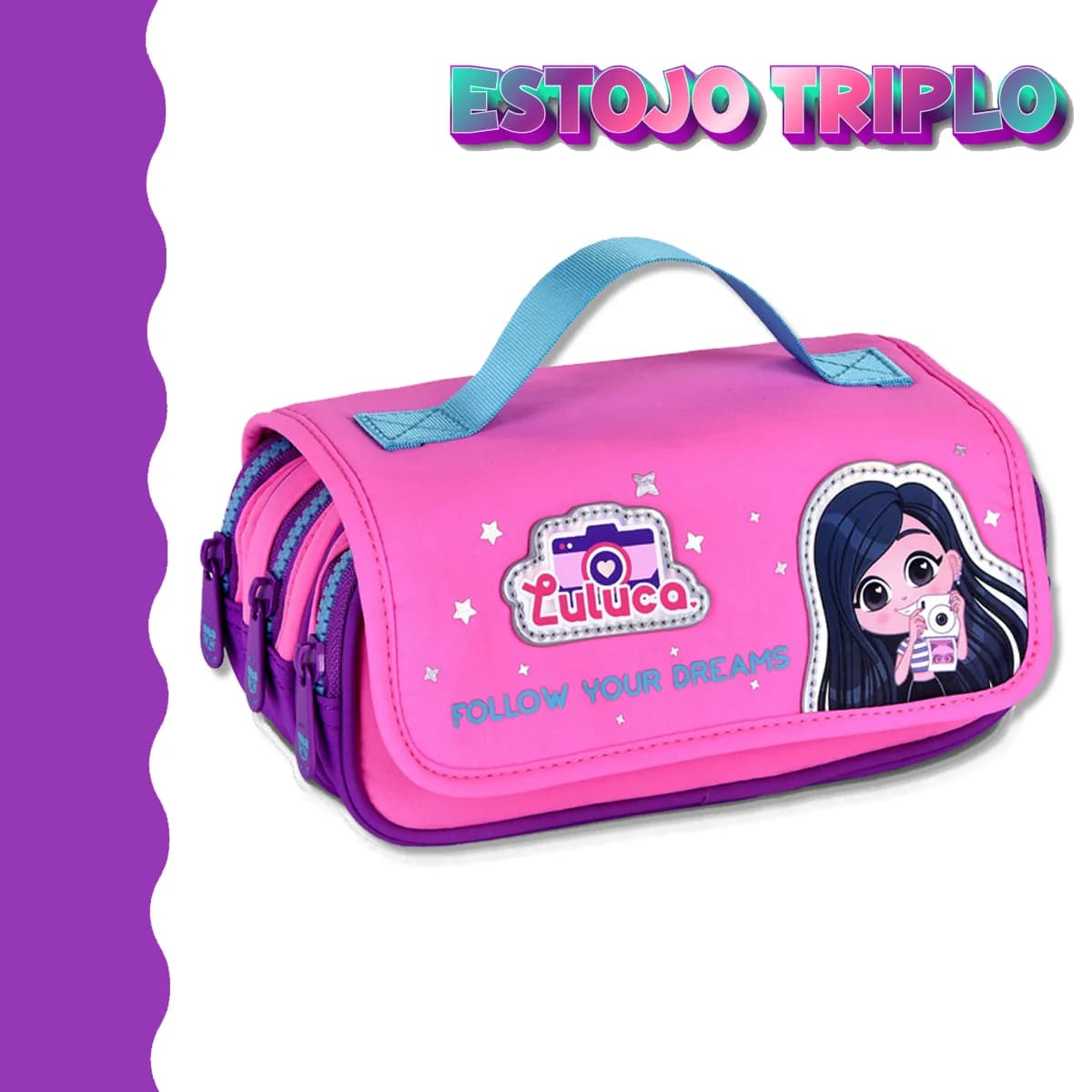 Kit mochila escola infantil Luluca com lancheira estojo Clio