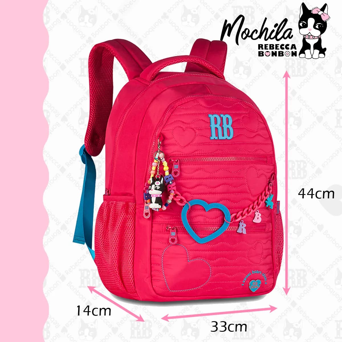 Kit Mochila Rb + Lancheira Termica + Estojo Rebecca Bonbon