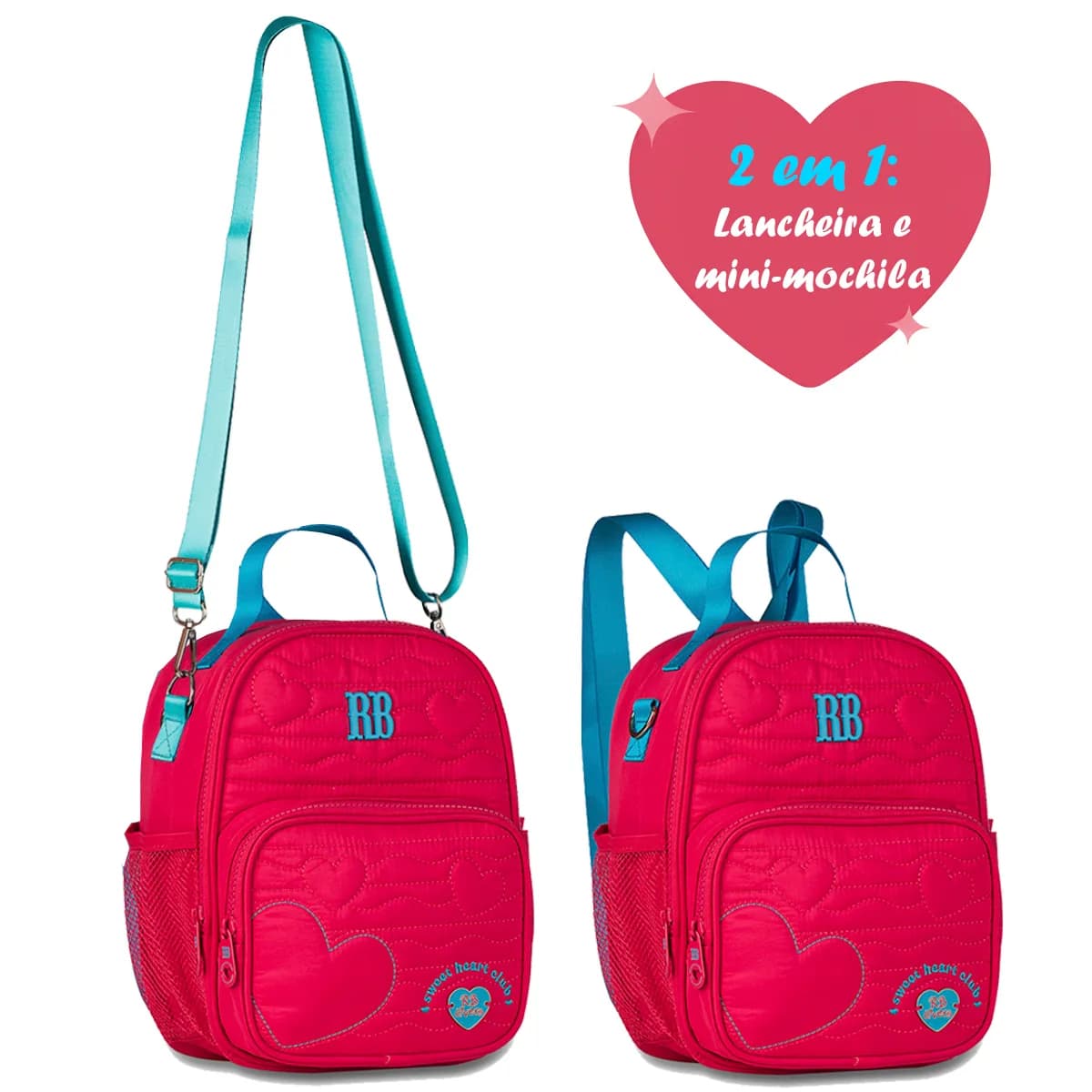 Kit Mochila Rb + Lancheira Termica + Estojo Rebecca Bonbon