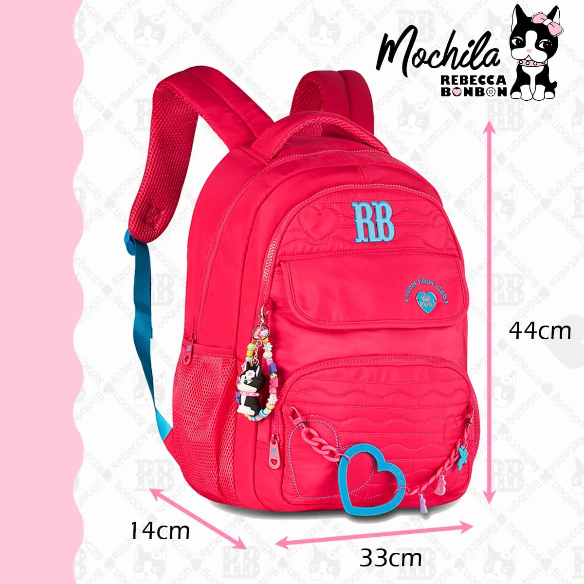 Kit Mochila Rb + Lancheira Termica + Estojo Rebecca Bonbon