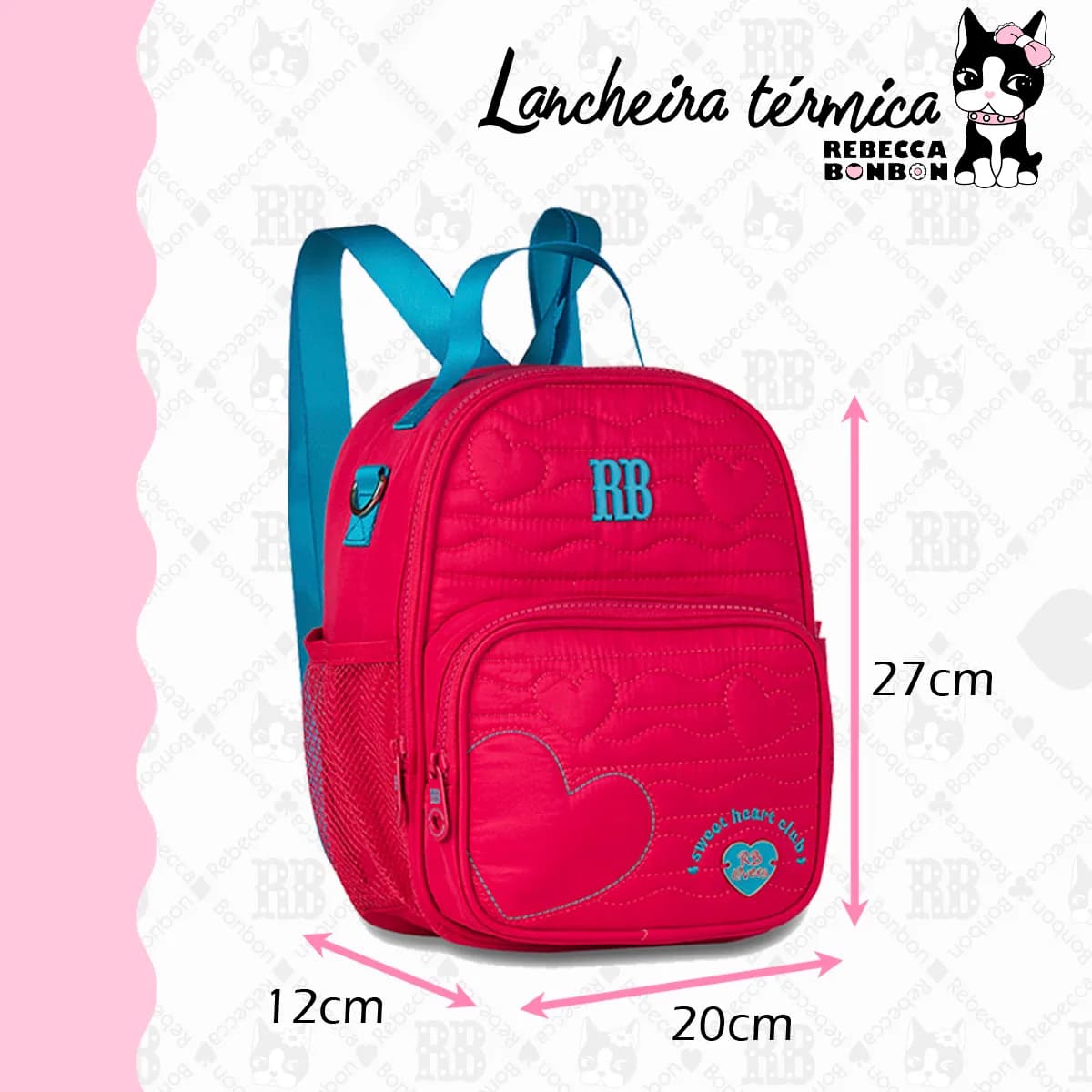 Kit Mochila Rb + Lancheira Termica + Estojo Rebecca Bonbon