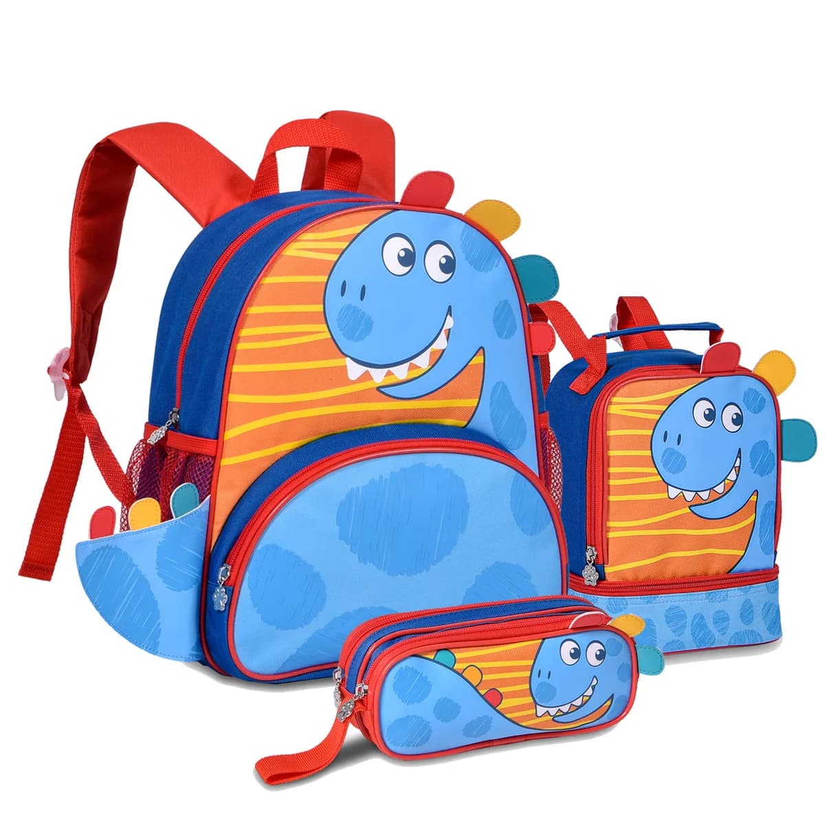 Kit Mochila Costas Bolsa Pets Bichinhos Estojo Lancheira