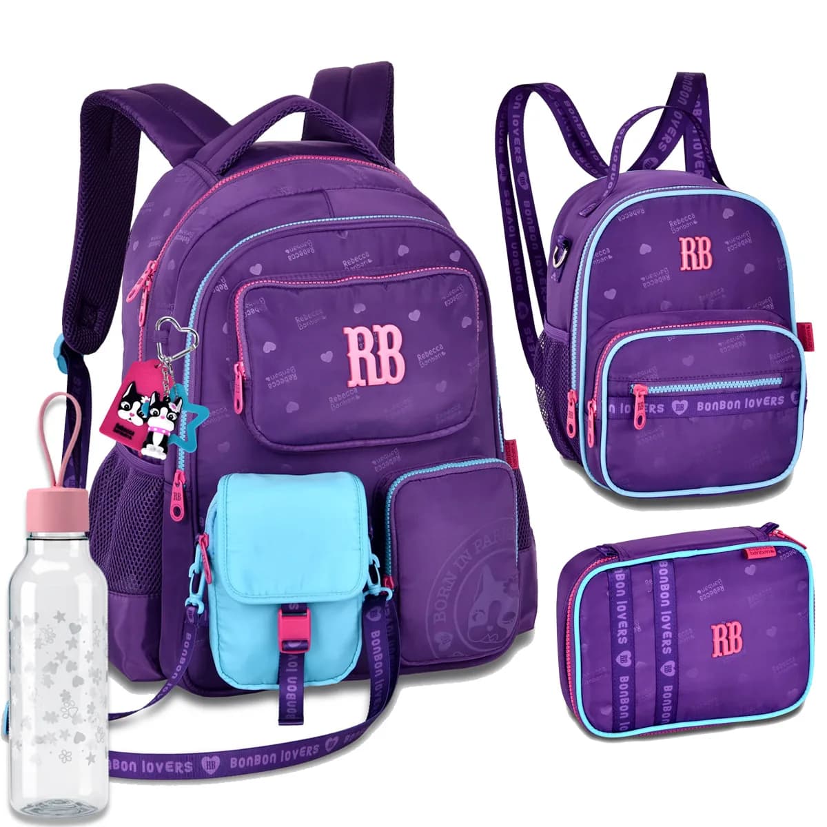 Kit Mochila Costa Rebecca Bonbon Escola Juvenil shoulder bag