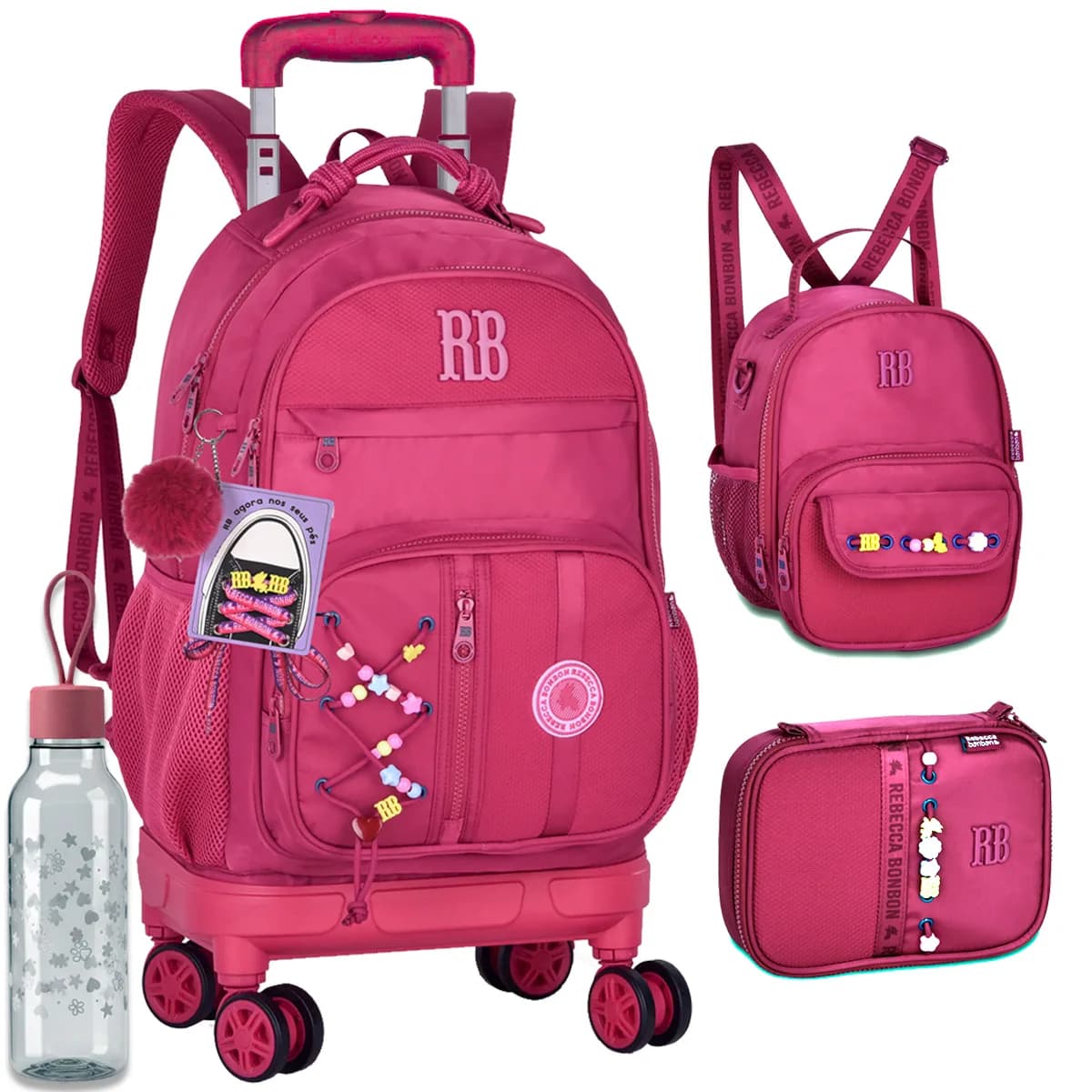 Kit Completo Mochila Carrinho 360 Licenciada Rebecca Bonbon