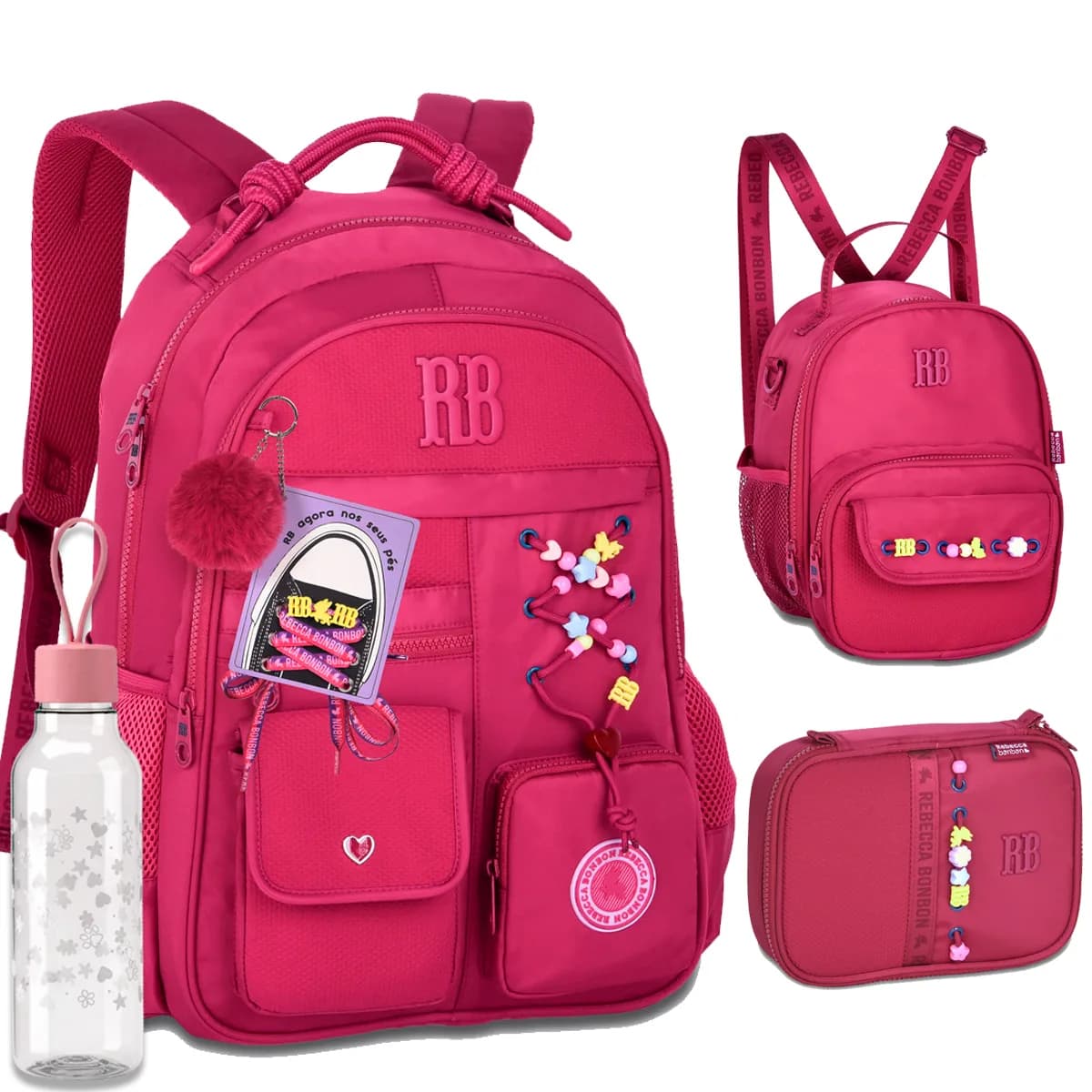 Kit Completo Mochila Costa Rebecca Bonbon RB Escolar Juvenil