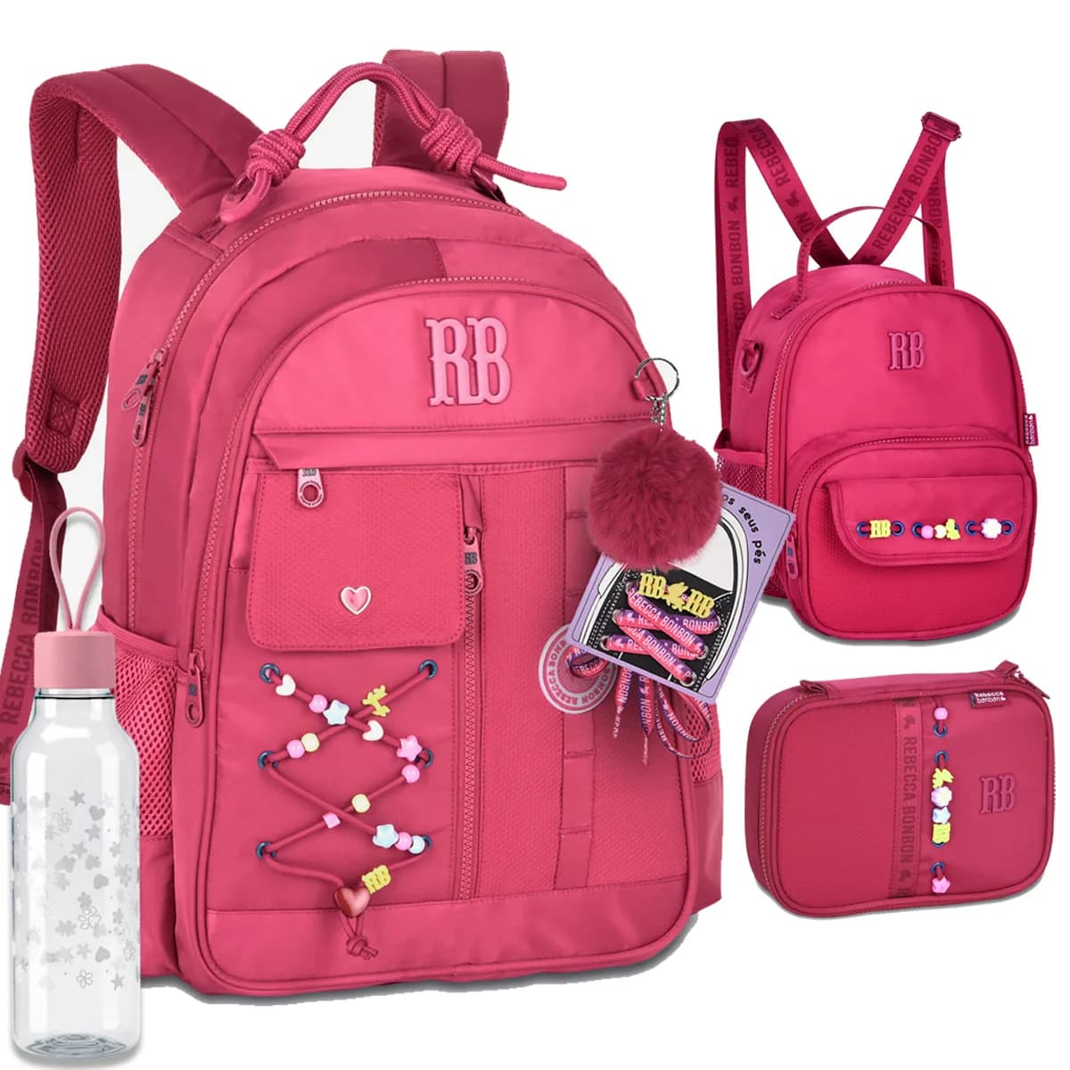Kit Completo Mochila Costa Rebecca Bonbon RB Escolar Juvenil