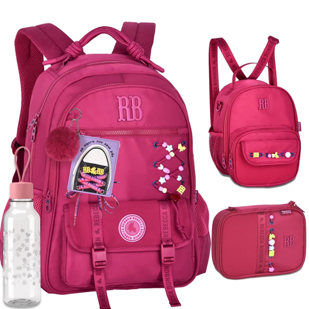 Kit Completo Mochila Costa Rebecca Bonbon RB Escolar Juvenil