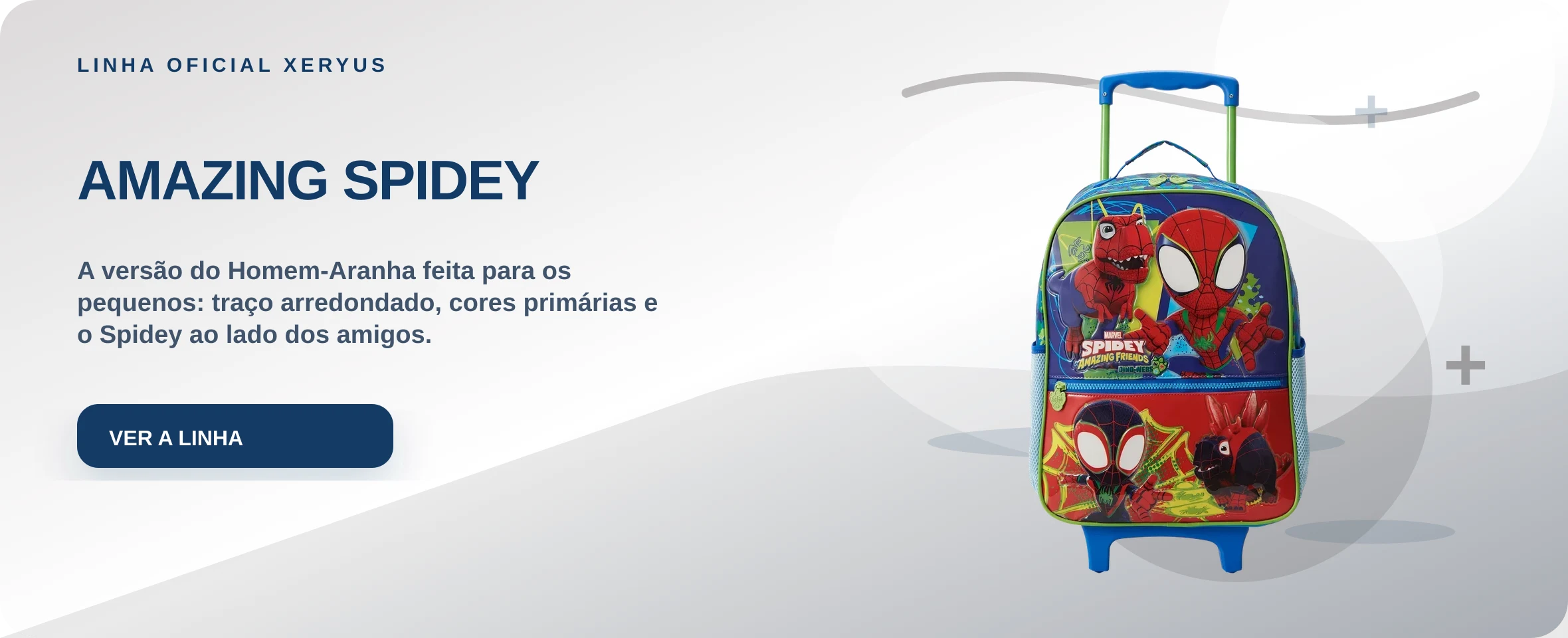 AMAZING SPIDEY — A versão do Homem-Aranha feita para os pequenos: traço arredondado, cores primárias e o Spidey ao lado dos amigos.